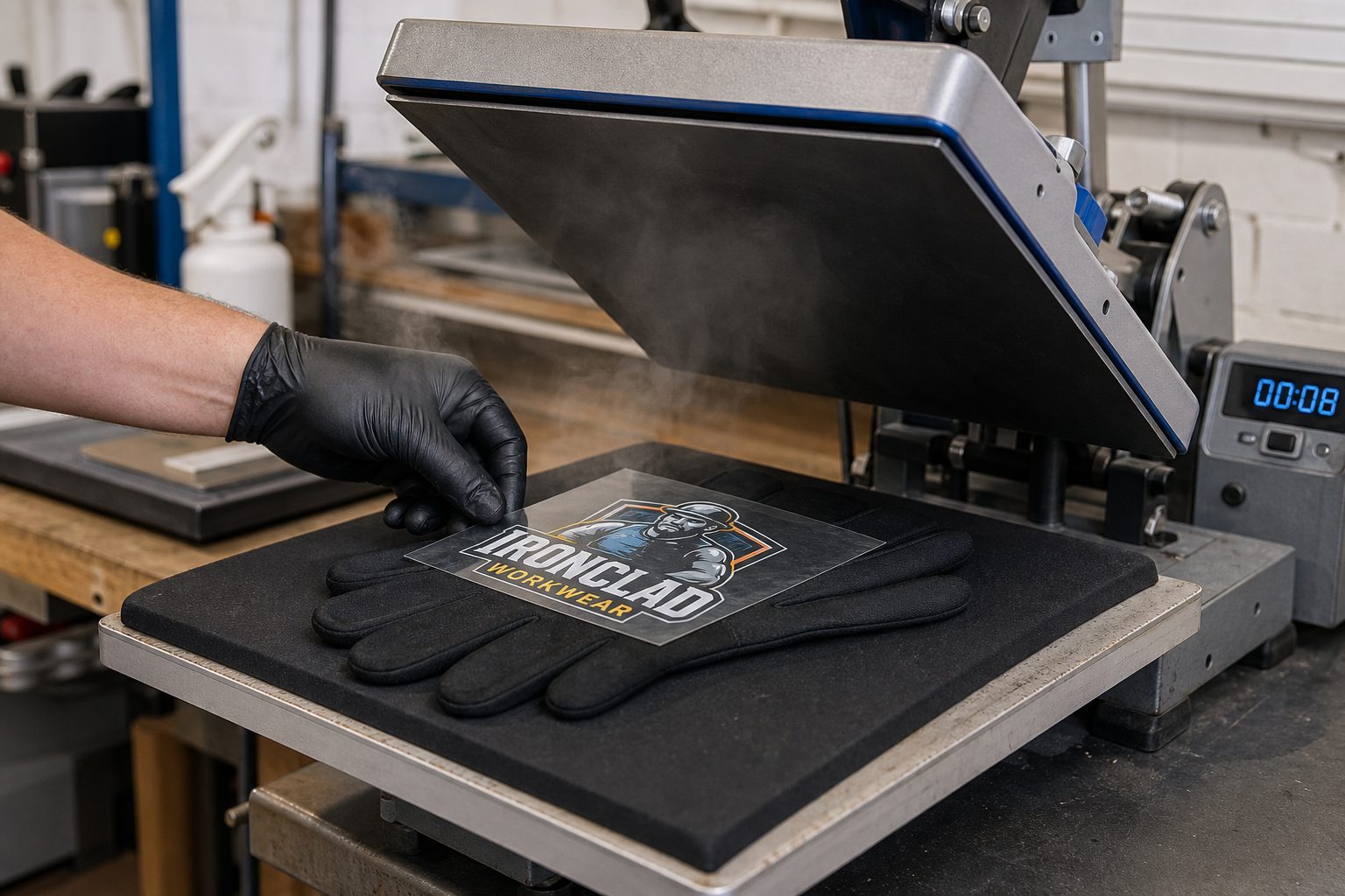 Full-color heat transfer printed logo