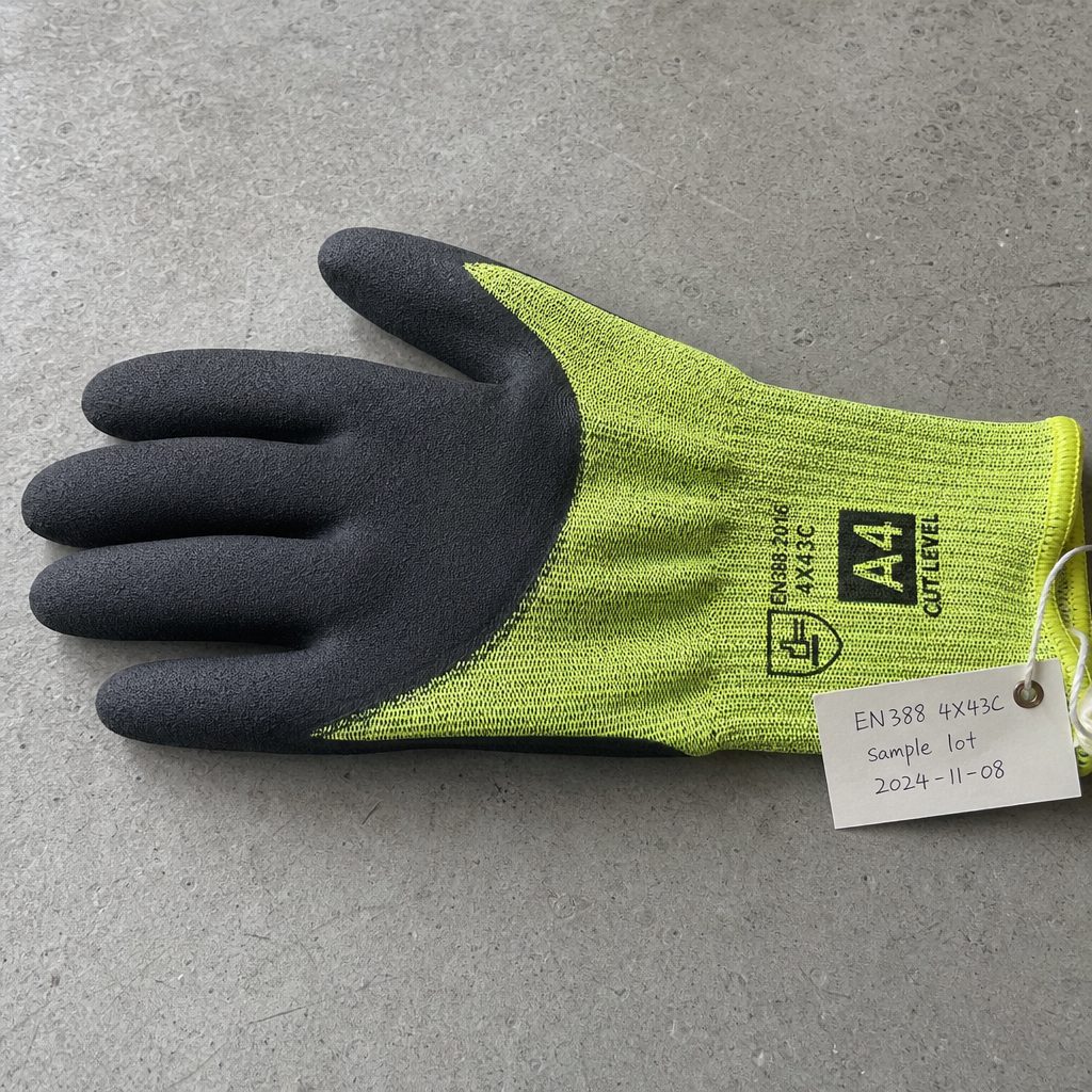 Cut-resistant custom safety gloves with logo print