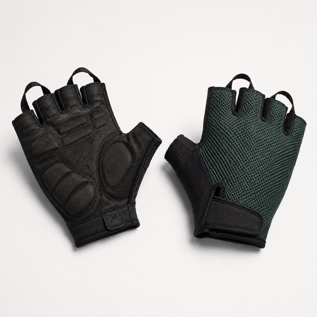 Fingerless cycling gloves with padded palms